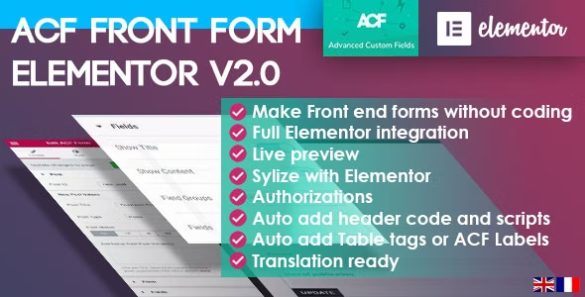 ACF Front Form for Elementor Page Builder Free plugin