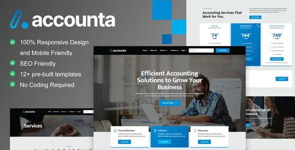 Accounta - Accounting Firm Elementor Template Kit,