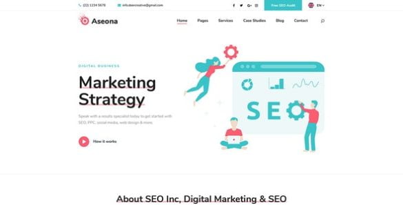 Aseona Digital Marketing Free Template Kit takes center stage in the realm of SEO and digital marketing.