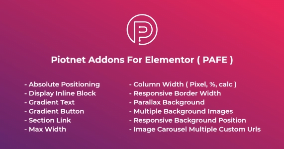 Piotnet Addons For Elementor Pro Free Download
