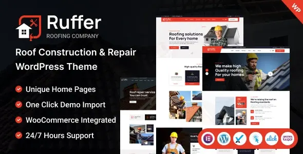 Ruffer - Roof Construction & Repair WordPress Free Theme