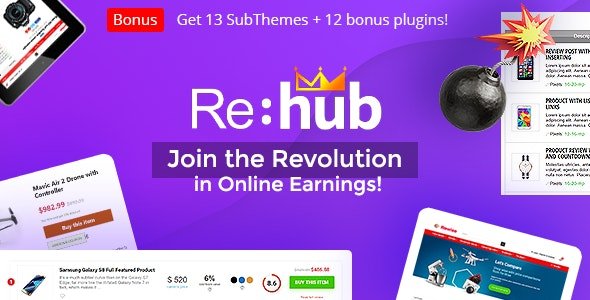 REHub Multi Vendor Free Wordpress Theme