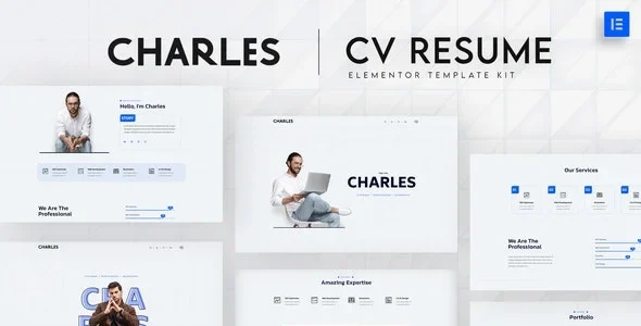 Charles - CV Resume Elementor Template Kit