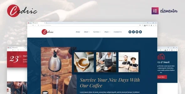 Cedric - Coffee & Beverages Elementor Template Kit