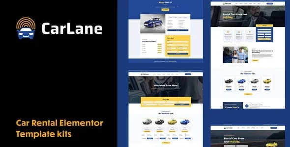 CarLane - Car Rental Elementor Template Kit