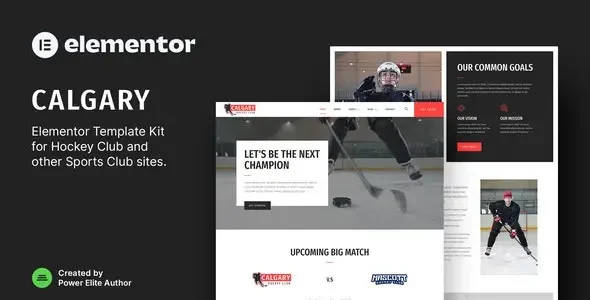 Calgary – Hockey Team & Sports Club Elementor Template Kit
