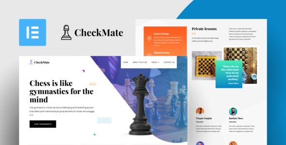 CheckMate - Chess Club & Tournaments Elementor Template Kit