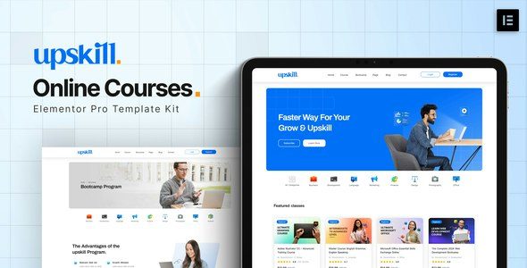 Upskill - Online Course Elementor Pro Template Kit