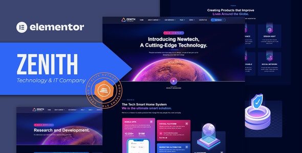 Zenith - Technology & IT Company Elementor Template Kit