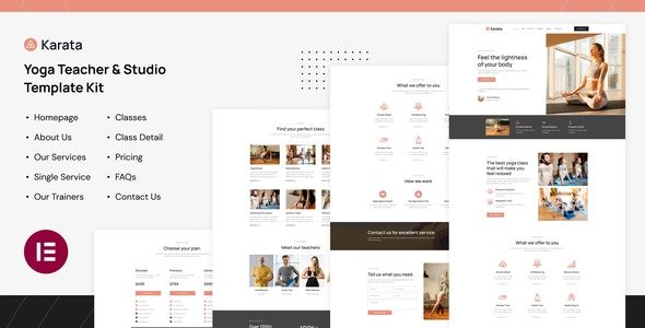 Karata - Yoga Teacher & Studio Elementor Template Kit