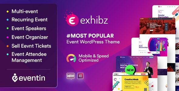 Exhibz WordPress Theme Free Download With GPL