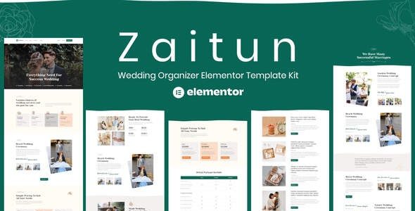 Zaitun - Wedding Organizer Elementor Template Kit