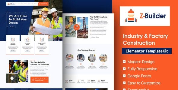 Z-Builder - Construction Elementor Template Kit