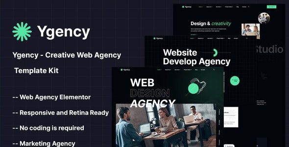 Ygency - Creative Web Agency Elementor Template Kit