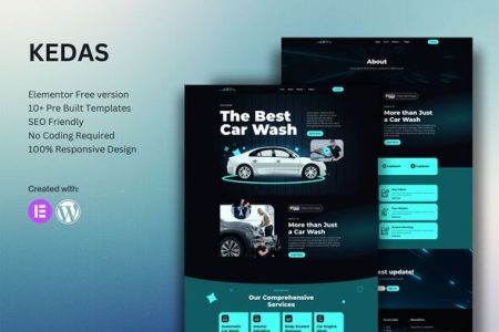 Kedas Elementor Template Kit Free Download