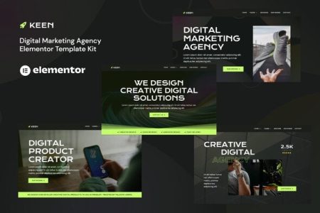 Keen Elementor Template Kit Free Download