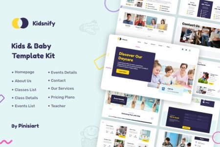 Kidsnify  Elementor Template Kit Free Download