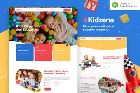 Kidzena Elementor Template Kit Free Downlaod