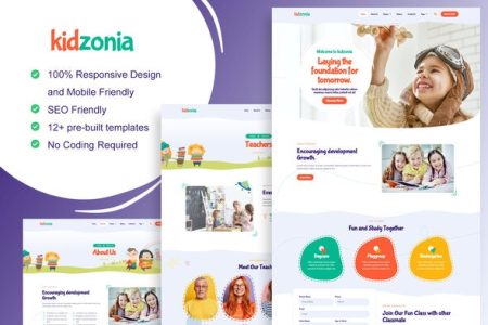 Kidzonia Elementor Template Kit Free Download