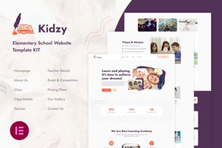 Kidzy  Elementor Template Kit Free Download