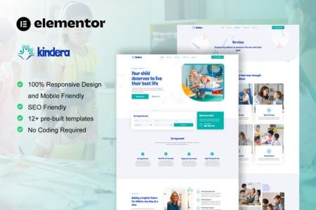 Kindera Elementor Template Free Download