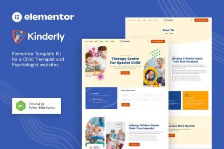 Kinderly Elementor Template Kit Fee Download