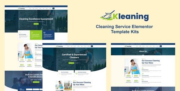 Kleaning Elementor Template Kit Free Download