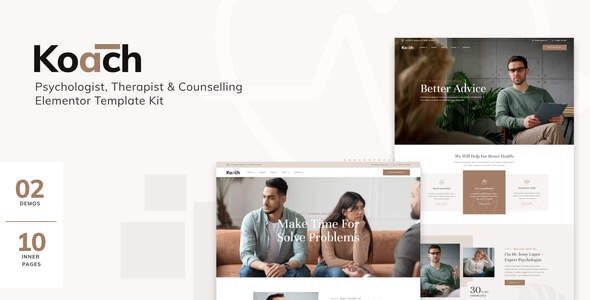 Koach Elementor Template Kit Free Download 