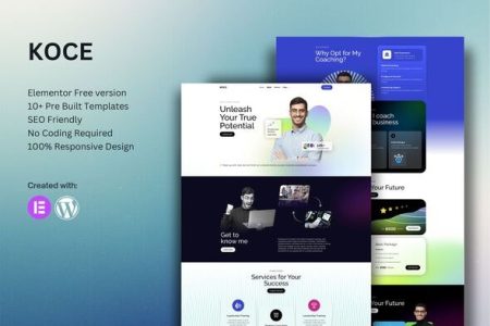 Koce Elementor Template Kit Free Download