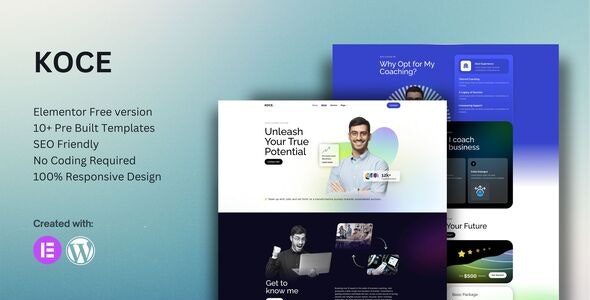 Koce Elementor Template Kit Free Download