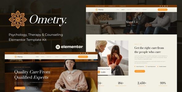 Ometry - Psychology Therapy & Counseling Elementor Template Kit