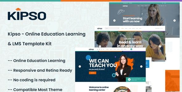 Kipso - Online Education Learning Elementor Template Kit Free Download