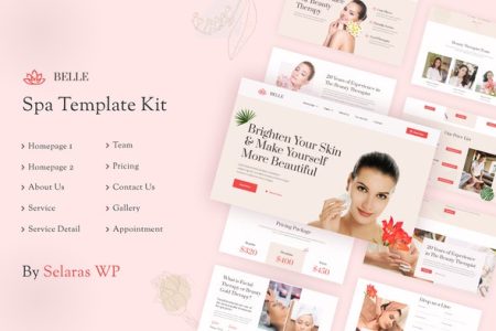 Belle Elementor Template Kit Free Download