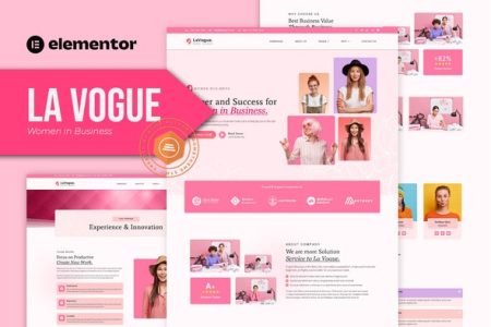 La Vogue Elementor Template Kit Free Download