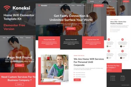 Koneksi Elementor Template Kit Free Download 