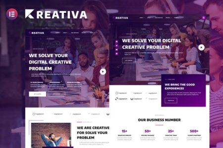 Krativa Elementor Template Kit Free Downlaod