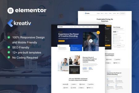 Kreativ Elementor Template Kit Free Download