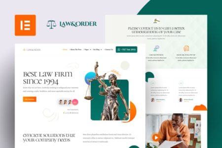 Law & Order Elementor Template Kit Free Download
