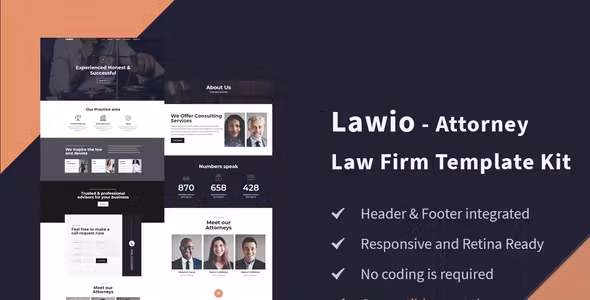 Lawio - Attorney Law Firm Elementor Template Kit Free Download