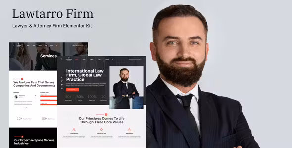 Lawtarro - Attorney & Law Firm Elementor Template Kit Free Download 