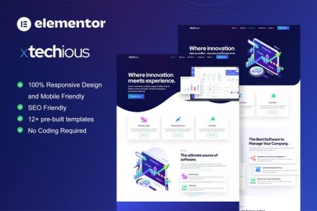 Xtechious Elementor Template Kit Free Download