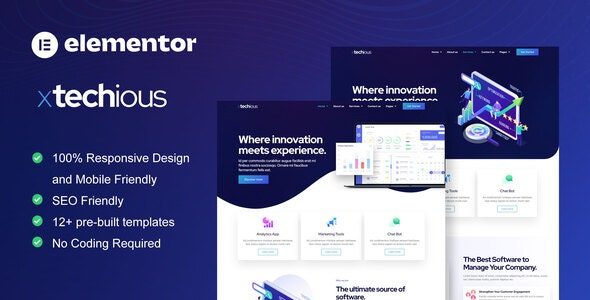 Xtechious Elementor Template Kit Free Download