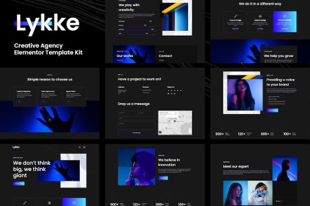 Lykke Elementor Template Kit Free Download 