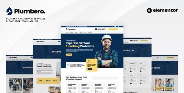 Plumbero - Plumber & Repair Services Elementor Template Kit