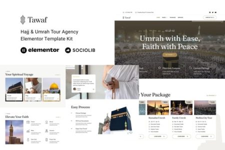 Tawaf - Hajj & Umrah Tour Agency Elementor Template Kit