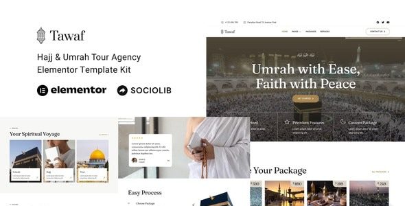 Tawaf - Hajj & Umrah Tour Agency Elementor Template Kit