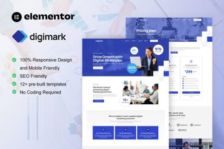 Digimark - Digital Marketing Agency Elementor Pro Template Kit