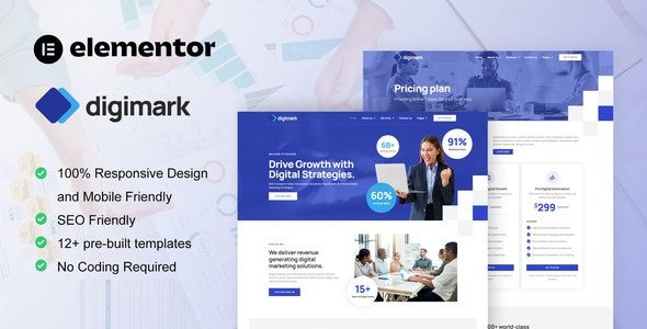 Digimark - Digital Marketing Agency Elementor Pro Template Kit