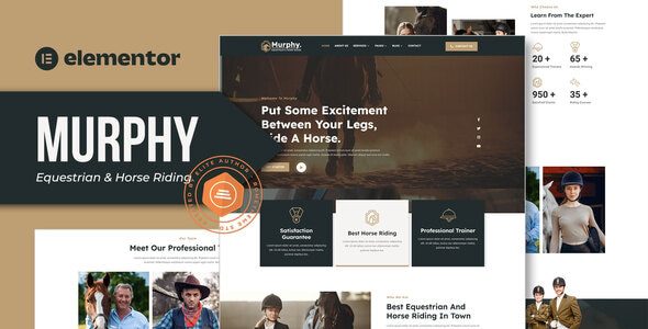 Murphy - Equestrian & Horse Riding Elementor Template Kit