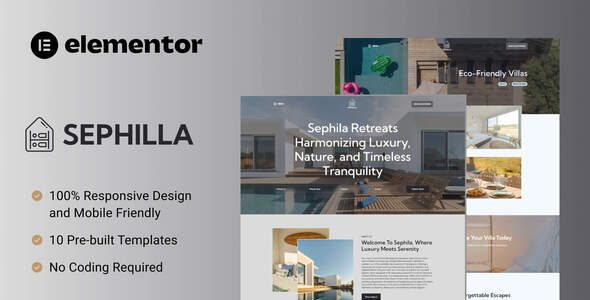 Sephilla - Premier Villa Showcase Elementor Template Kit